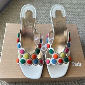 Christian Louboutin Smarta 85 Kid Irise Red Bottom Shoes NEW